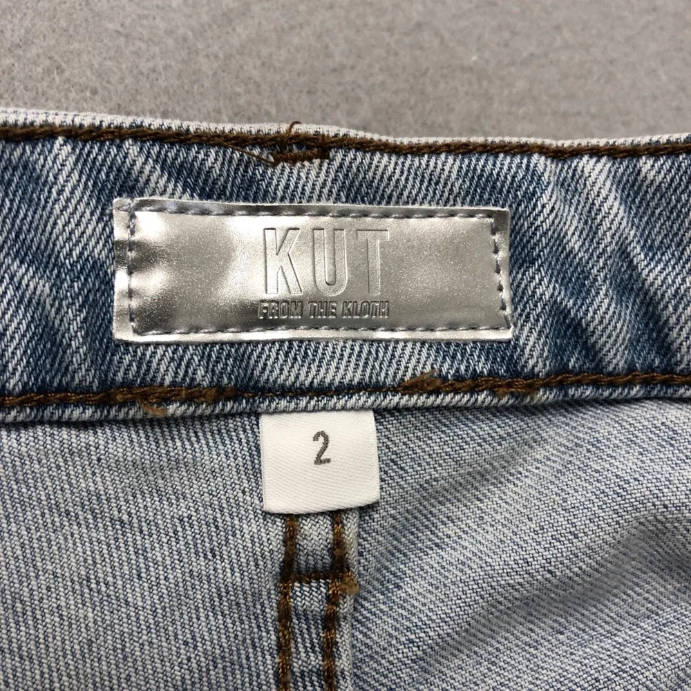 Kut From The Kloth Jane Long Short High Rise Womens 2 Denim Cut Off Festival